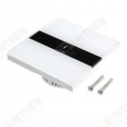 EU AC90-250V 10A Tempered Glass Smart Home Touch Sensor Switch Panel