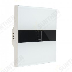 EU AC90-250V 10A Tempered Glass Smart Home Touch Sensor Switch Panel