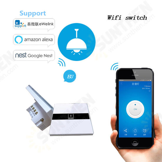 EU AC90-250V 10A Tempered Glass Smart Home Touch Sensor Switch Panel EU AC90-250V 10A Tempered Glass Smart Home Touch Sensor Switch Panel