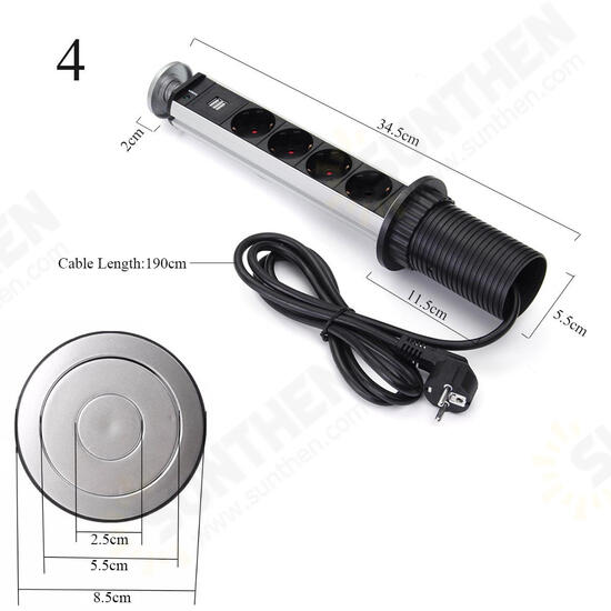 EU Plug 3/4/5/6 Power 2 charge USB Hidden Kitchen Table Pop Up Electrical Socket EU Plug 3/4/5/6 Power 2 charge USB Hidden Kitchen Table Pop Up Electrical Socket
