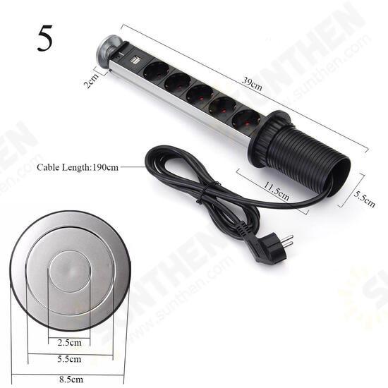 EU Plug 3/4/5/6 Power 2 charge USB Hidden Kitchen Table Pop Up Electrical Socket EU Plug 3/4/5/6 Power 2 charge USB Hidden Kitchen Table Pop Up Electrical Socket