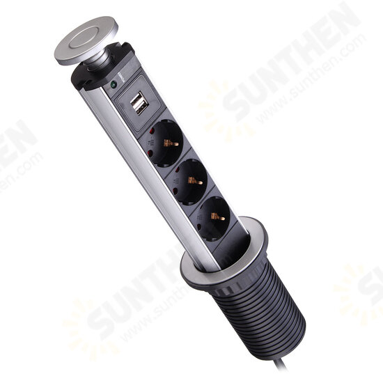 EU Plug 3/4/5/6 Power 2 charge USB Hidden Kitchen Table Pop Up Electrical Socket EU Plug 3/4/5/6 Power 2 charge USB Hidden Kitchen Table Pop Up Electrical Socket