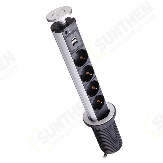 EU Plug 3/4/5/6 Power 2 charge USB Hidden Kitchen Table Pop Up Electrical Socket EU Plug 3/4/5/6 Power 2 charge USB Hidden Kitchen Table Pop Up Electrical Socket