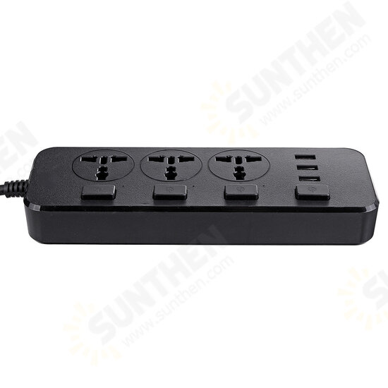 Electric 3 Socket Outlet + 3 USB Extension Power Strip 5V 2.1A US/UK Plug Cord Electric 3 Socket Outlet + 3 USB Extension Power Strip 5V 2.1A US/UK Plug Cord