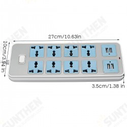 Electric 8 Socket Outlet + 4 USB Extension Power Strip US/UK Plug 6.6ft Cord Electric 8 Socket Outlet + 4 USB Extension Power Strip US/UK Plug 6.6ft Cord