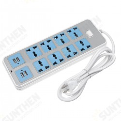 Electric 8 Socket Outlet + 4 USB Extension Power Strip US/UK Plug 6.6ft Cord Electric 8 Socket Outlet + 4 USB Extension Power Strip US/UK Plug 6.6ft Cord