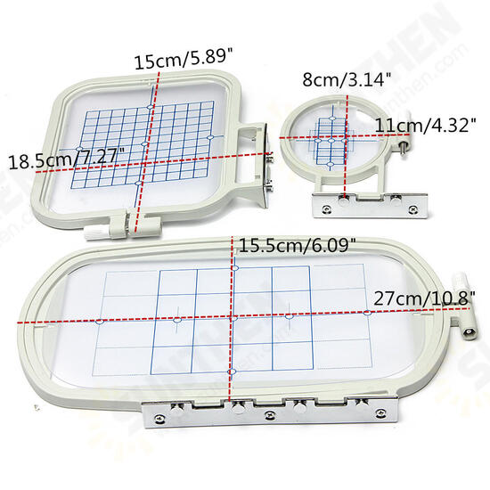 Embroidered Box Hoop Frame Set For SE270D SE-350 SE-400 500D 900D Sewing Machine