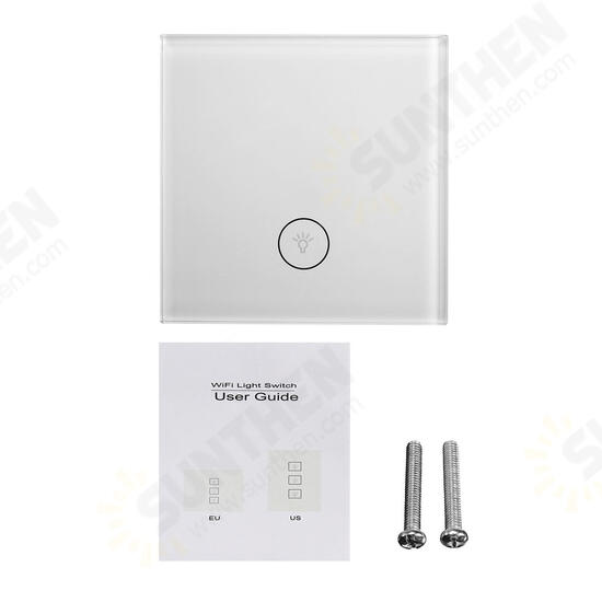 WIFI Smart Wall EU Switch Touch Panel APP Control With Alexa/Google Home