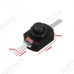 10Pcs 1A 30V DC 250V Black Latching On Off Mini Push Button Switch