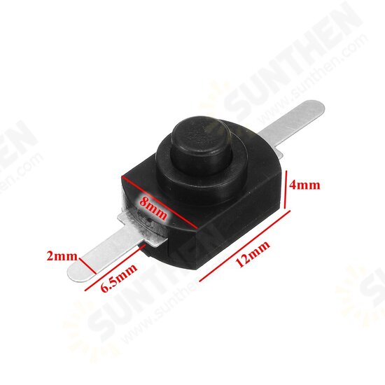 10Pcs 1A 30V DC 250V Black Latching On Off Mini Push Button Switch