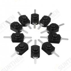 10Pcs 1A 30V DC 250V Black Latching On Off Mini Push Button Switch