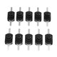 10Pcs 1A 30V DC 250V Black Latching On Off Mini Push Button Switch