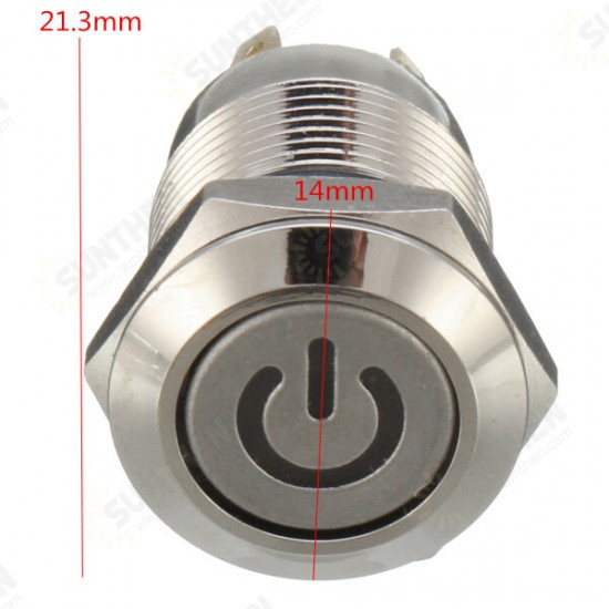 12V 4 Pin Led Metal Push Button Switch Momentary Power Switch Waterproof 12V 4 Pin Led Metal Push Button Switch Momentary Power Switch Waterproof