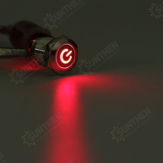 12V 4 Pin Led Metal Push Button Switch Momentary Power Switch Waterproof 12V 4 Pin Led Metal Push Button Switch Momentary Power Switch Waterproof