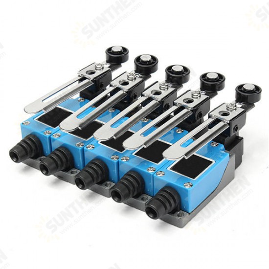 5pcs Limit Switch AC 250V 5A Adjustable Rotary Roller Lever