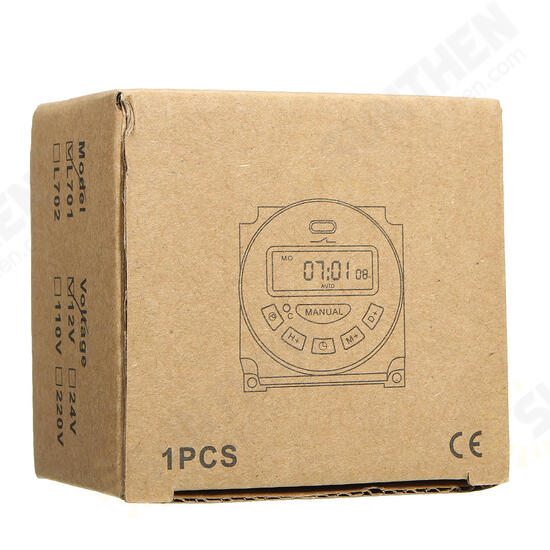 L701 12V/110V/220V LCD Digital Programmable Control Power Timer Switch Time Relay L701 12V/110V/220V LCD Digital Programmable Control Power Timer Switch Time Relay