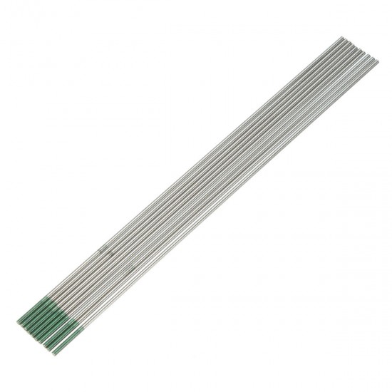 Green Tip Pure Tungsten Electrode for TIG Welding 10PK 1.6mm X 150mm
