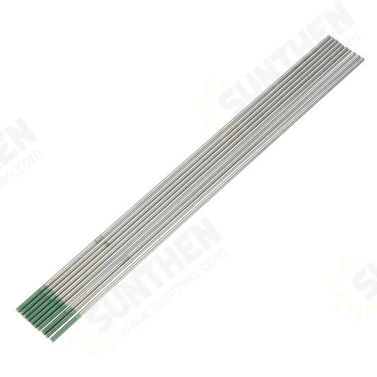 Green Tip Pure Tungsten Electrode for TIG Welding 10PK 1.6mm X 150mm