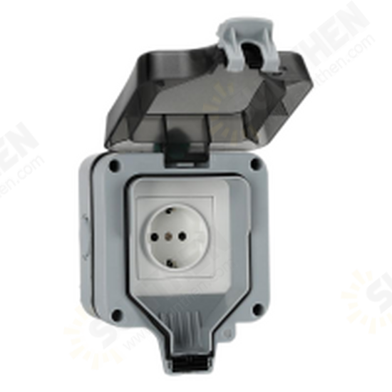 IP66 German Switch 16A Outdoor Waterproof Socket Rainproof Charging Socket Industrial Socket IP66 German Switch 16A Outdoor Waterproof Socket Rainproof Charging Socket Industrial Socket