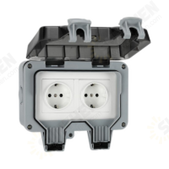 IP66 German Switch 16A Outdoor Waterproof Socket Rainproof Charging Socket Industrial Socket