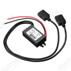 DC 12V to DC 5V 3A to Double USB Interface Power Supply Converter Step-Down Converter DC 12V to DC 5V 3A to Double USB Interface Power Supply Converter Step-Down Converter