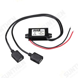 DC 12V to DC 5V 3A to Double USB Interface Power Supply Converter Step-Down Converter DC 12V to DC 5V 3A to Double USB Interface Power Supply Converter Step-Down Converter
