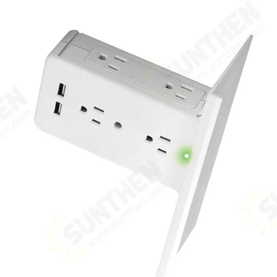 Multifunction 8 Port 6 Outlet Extenders Surge Electrical Socket Protector Washroom Extenders 2 USB Port