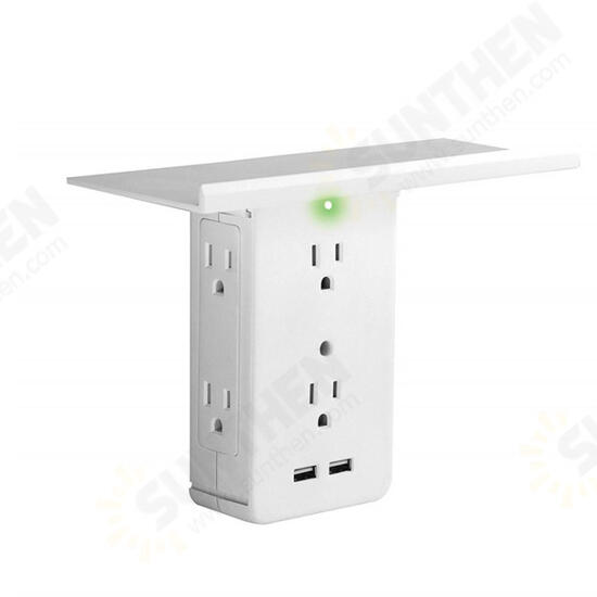 Multifunction 8 Port 6 Outlet Extenders Surge Electrical Socket Protector Washroom Extenders 2 USB Port