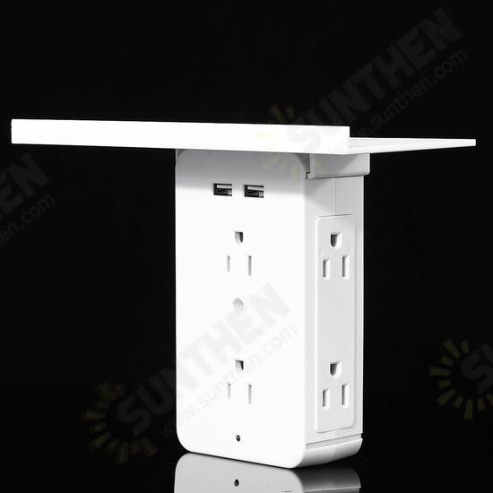 Multifunction 8 Port 6 Outlet Extenders Surge Electrical Socket Protector Washroom Extenders 2 USB Port