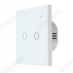 WiFi On/Off Switch Light Switch 2Gang Wireless EU Light Control Smart Switch EU Remote Conrtol