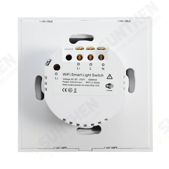 WiFi On/Off Switch Light Switch 2Gang Wireless EU Light Control Smart Switch EU Remote Conrtol