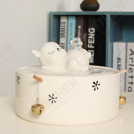 Pet Ceramic Automatic Electric Water Fountain Dog Cat Drinking Bowl Tank Pet Ceramic Automatic Electric Water Fountain Dog Cat Drinking Bowl Tank