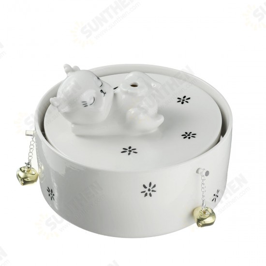 Pet Ceramic Automatic Electric Water Fountain Dog Cat Drinking Bowl Tank Pet Ceramic Automatic Electric Water Fountain Dog Cat Drinking Bowl Tank