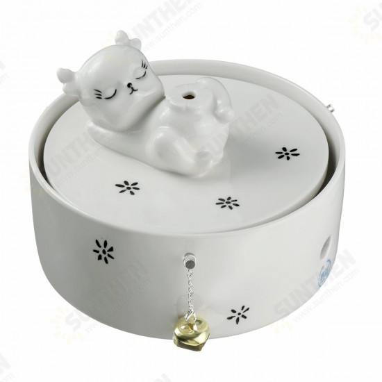 Pet Ceramic Automatic Electric Water Fountain Dog Cat Drinking Bowl Tank Pet Ceramic Automatic Electric Water Fountain Dog Cat Drinking Bowl Tank