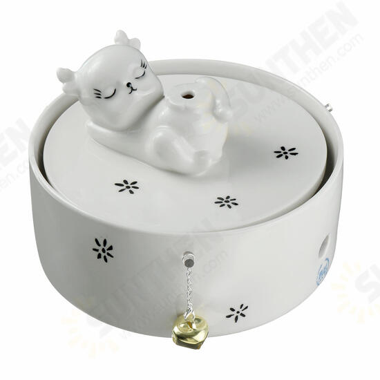 Pet Ceramic Automatic Electric Water Fountain Dog Cat Drinking Bowl Tank Pet Ceramic Automatic Electric Water Fountain Dog Cat Drinking Bowl Tank