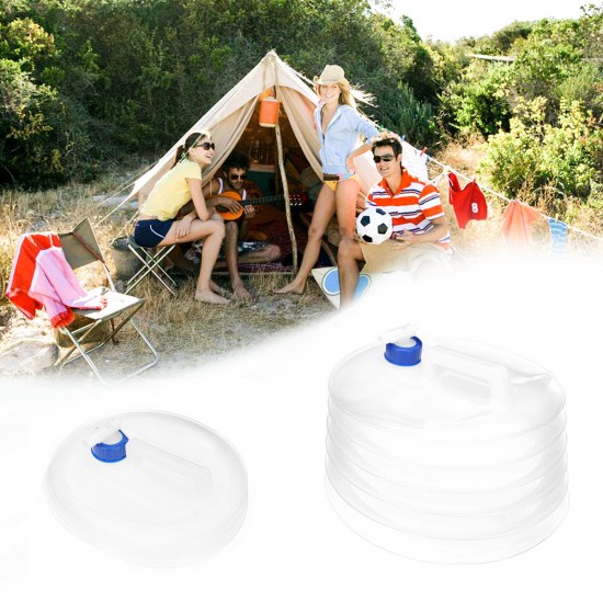 Portable Foldable Kettle Non-toxic Harmless Plastic Water Bag Outdoor Camping Bucket Adjustable Water Outlet