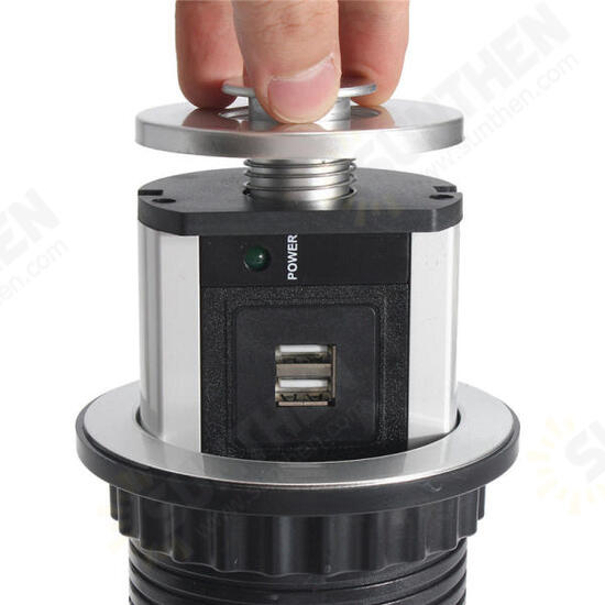 Pull Pop Up Electrical Socket 2 USB Desk Worktop Extension Lead Socket US/UK/EU/AU Plug Pull Pop Up Electrical Socket 2 USB Desk Worktop Extension Lead Socket US/UK/EU/AU Plug