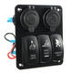 Rocker Switch Panel 12-24V Led Light Panel Switch 3 Gang Rocker Switch