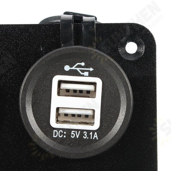 Rocker Switch Panel 12-24V Led Light Panel Switch 3 Gang Rocker Switch