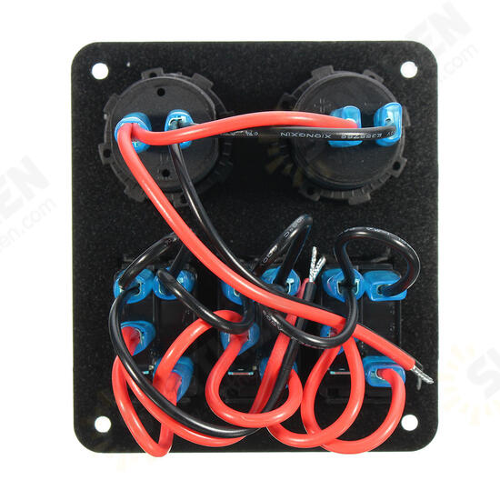 Rocker Switch Panel 12-24V Led Light Panel Switch 3 Gang Rocker Switch