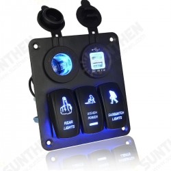 Rocker Switch Panel 12-24V Led Light Panel Switch 3 Gang Rocker Switch Rocker Switch Panel 12-24V Led Light Panel Switch 3 Gang Rocker Switch