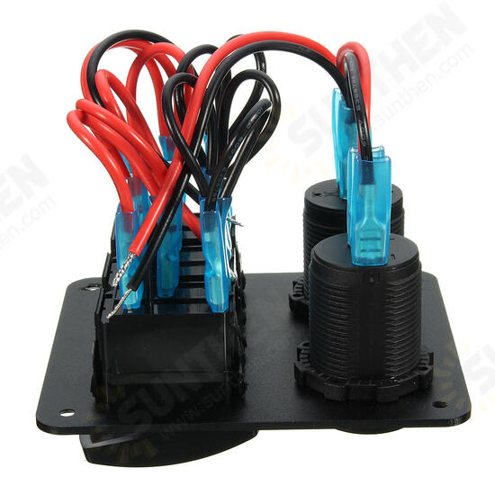Rocker Switch Panel 12-24V Led Light Panel Switch 3 Gang Rocker Switch Rocker Switch Panel 12-24V Led Light Panel Switch 3 Gang Rocker Switch