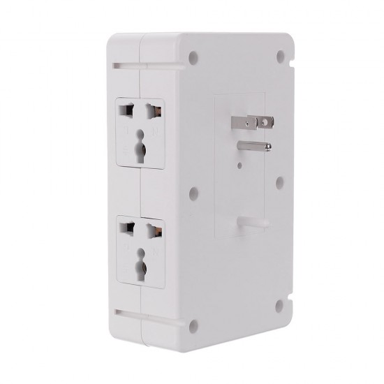 Socket S helf 8 Port Surge Protector Holder Tray Removable Wall Outlet 6 Electrical Outlet Extenders 2 USB Charging Ports Wall Plug Socket Power Strip