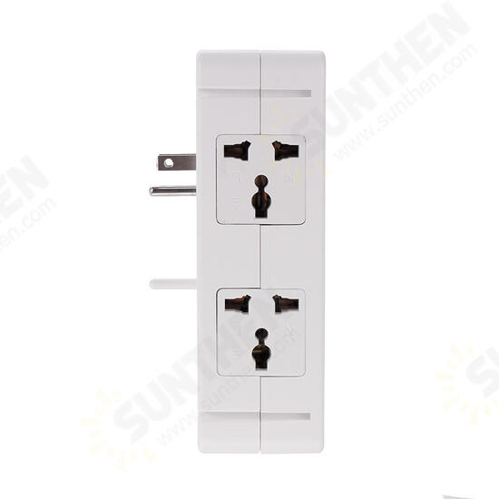 Socket S helf 8 Port Surge Protector Holder Tray Removable Wall Outlet 6 Electrical Outlet Extenders 2 USB Charging Ports Wall Plug Socket Power Strip