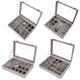 Soft Velvet Jewelry Tray Organizer Ring Storage Box Display Earring Case Soft Velvet Jewelry Tray Organizer Ring Storage Box Display Earring Case