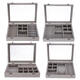 Soft Velvet Jewelry Tray Organizer Ring Storage Box Display Earring Case Soft Velvet Jewelry Tray Organizer Ring Storage Box Display Earring Case