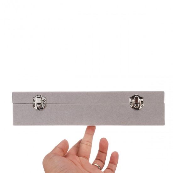 Soft Velvet Jewelry Tray Organizer Ring Storage Box Display Earring Case