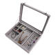 Soft Velvet Jewelry Tray Organizer Ring Storage Box Display Earring Case Soft Velvet Jewelry Tray Organizer Ring Storage Box Display Earring Case