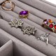 Soft Velvet Jewelry Tray Organizer Ring Storage Box Display Earring Case