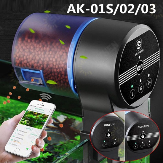 AK-01S/02/03 Aquarium Automatic Fish Feeder Timing Control Auto Food Dispenser